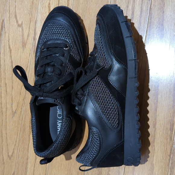 Jimmy Choo Java leather mesh sneakers - Picture 4 of 8